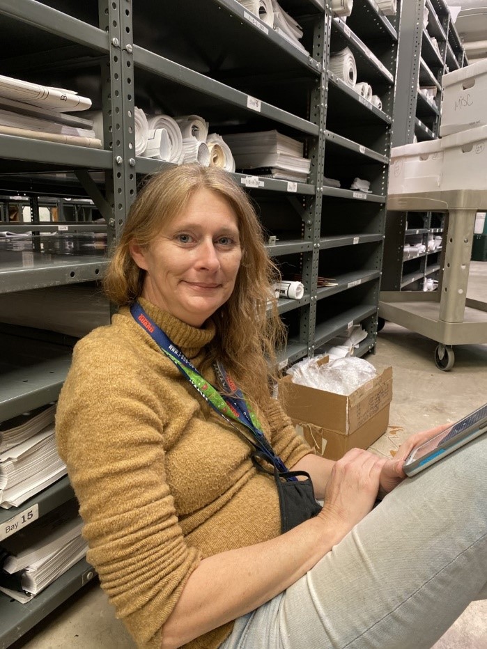 Cindy Carter-Davis Working in the Collections